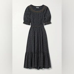 Doen Isidore Dress in black park monceau floral